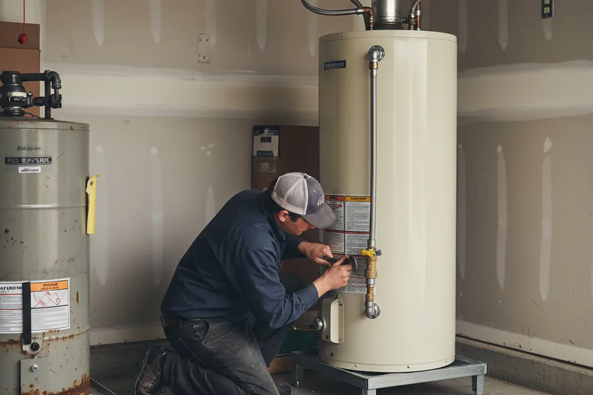 Water heater and shutoff valve replacement in Fayette